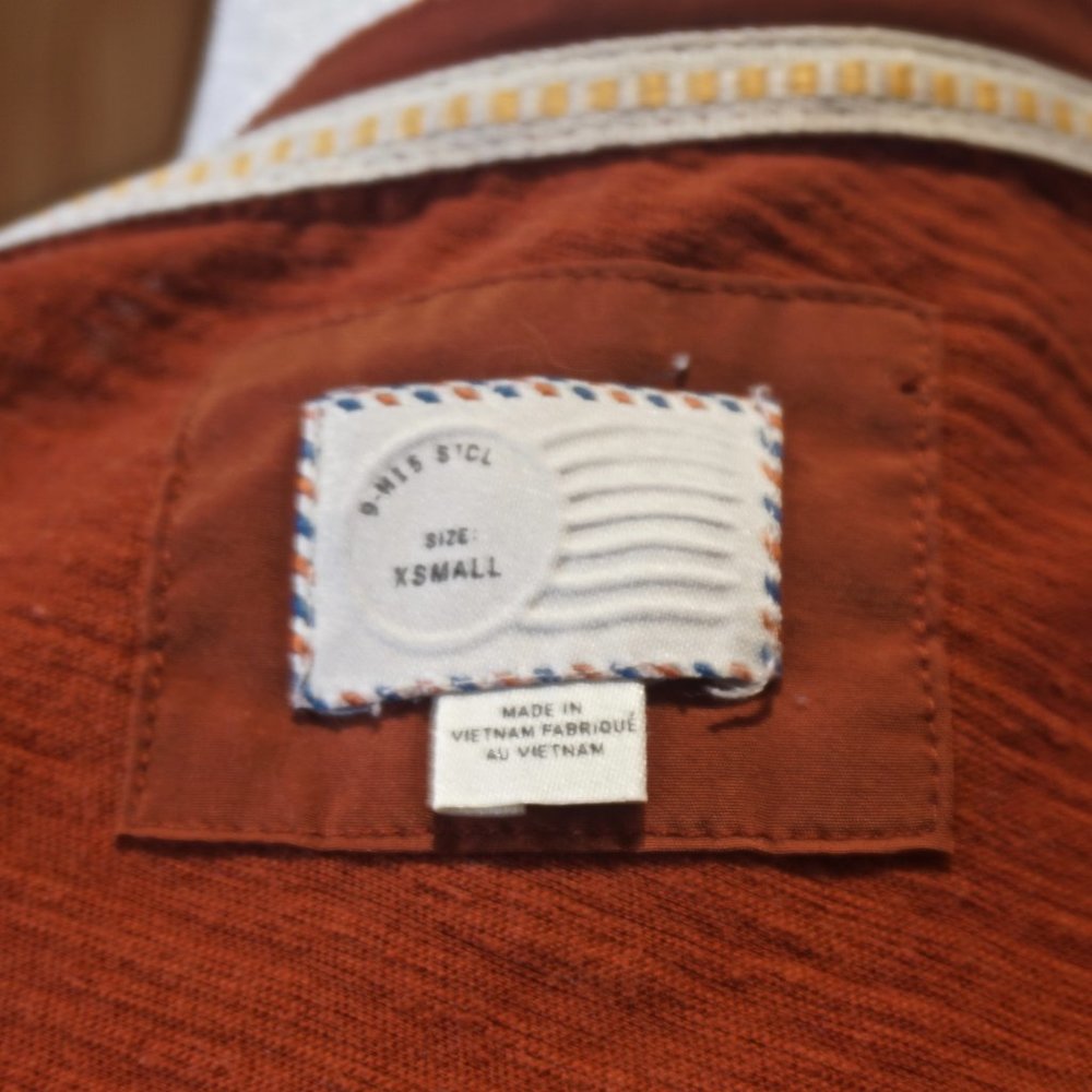 💚 ANTHROPOLOGIE | 9-HI5 STCL Rust Short Sleeve Peplum Tier Top (XS) - Picture 9 of 10